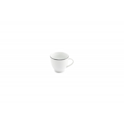 Bonbistro Cup 20cl black rim Basic White