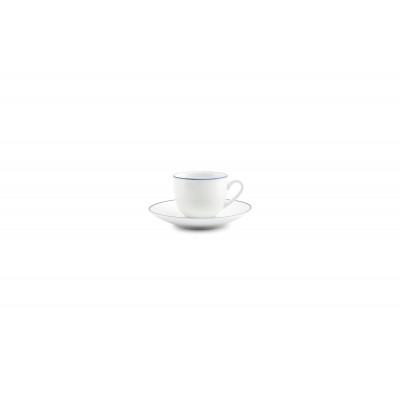 Bonbistro Mocha saucer 12,5cm blue rim Basic White