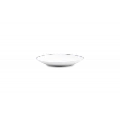 Bonbistro Plate 20,5cm coupe blue rim Basic White