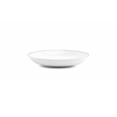 Bonbistro Deep plate 27xH4cm coupe blue rim Basic White