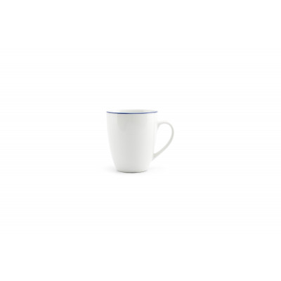 Bonbistro Mug 38cl blue rim Basic White