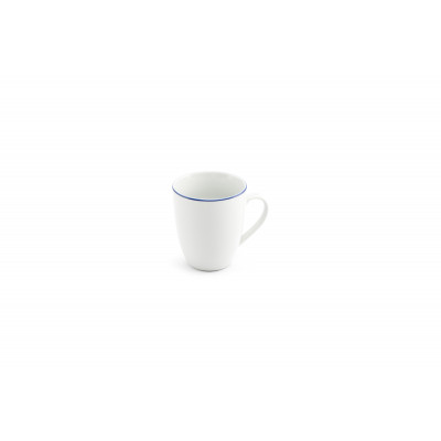 Bonbistro Mug 38cl blue rim Basic White