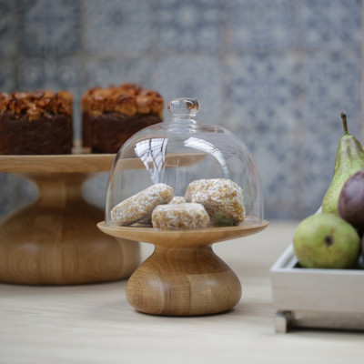 Craster  Medium Oak Cake Stand Oak, Matt Lacquer 320ø × 136 mm