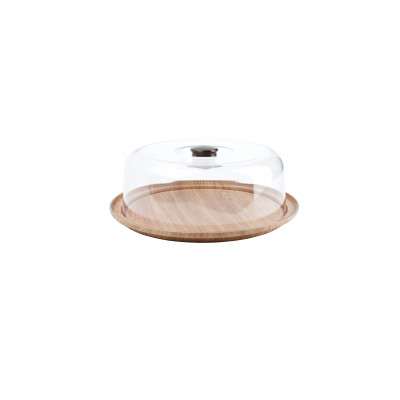 Bonbistro Serving dish 30,5cm with dome brown Buffet