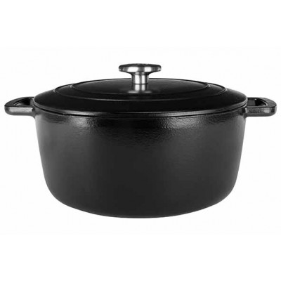 Cosy&Trendy FONTESTIC COOKING POT BLACK D24XH11,6CM4.6L CAST IRON WITH LID