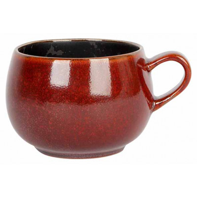 Cosy&Trendy ELEMENTS MAROON COFFEE CUP 32CLD8,4XH6,8CM WITH HANDLE