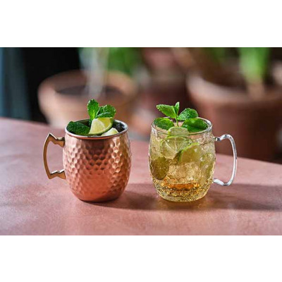 Cosy&Trendy MOSCOW MULE GLASS HAMMERTONE TRANSPARENT