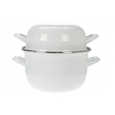 Cosy&Trendy MUSSEL CASSEROLE D18CMWHITE-BLACK INSIDE2,8L - 1,2KG