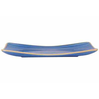 Cosy&Trendy ARTISAN BLUE RECTANGULAR PLATE 30X15CM