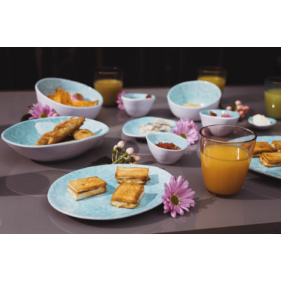 Cosy&Trendy STREETFOOD GO AZZURRO DEEP PLATE 19.5X16CM MELAMINE