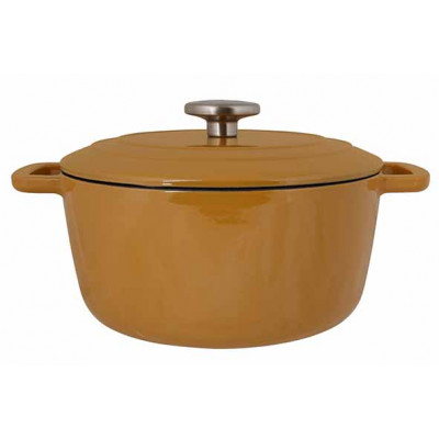 Cosy&Trendy FONTESTIC COOKING POT AMBER GOLDD24XH11.6CM 4.6L CAST IRON WITH LID