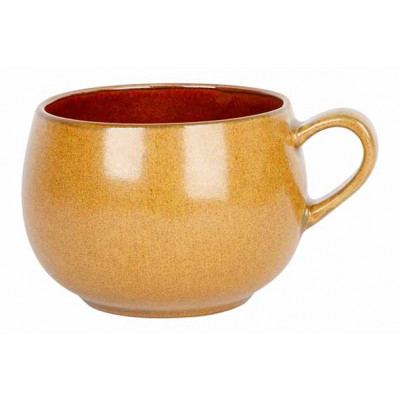 Cosy&Trendy ELEMENTS MUSTARD COFFEE CUP 32CLD8,4XH6,8CM WITH HANDLE