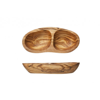 Cosy&Trendy ANTIPASTI PLATE MIX SECTION SMALL20X8-9XH3,5CM OLIVEWOOD