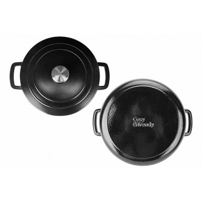 Cosy&Trendy FONTESTIC COOKING POT BLACK D28XH13CMCAST IRON WITH LID