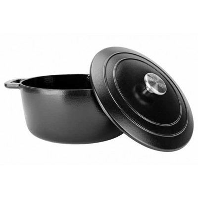 Cosy&Trendy FONTESTIC COOKING POT BLACK D28XH13CMCAST IRON WITH LID