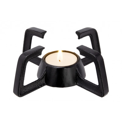 Cosy&Trendy HOB WARMER STAND BLACK 14,2X14,2XH5CMCAST IRON FOR 1 TEA LIGHT