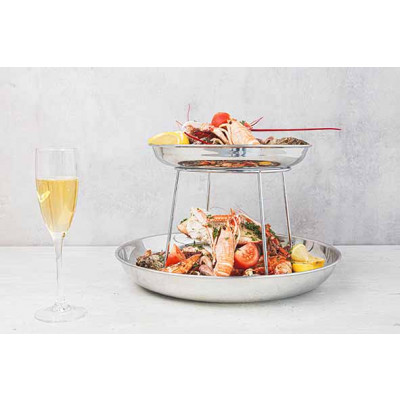 Cosy&Trendy SEE FOOD PLATTER SET2 D26CM-D35CMSTAINLESS STEEL