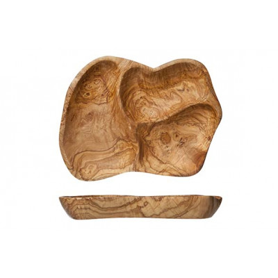 Cosy&Trendy ANTIPASTI PLATE 3-6 SECTION OLIVEWOOD40-55X18-28X5CM