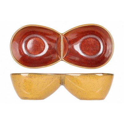 Cosy&Trendy ELEMENTS MUSTARD DUO APERO DISH14X6,2XH3,5CM