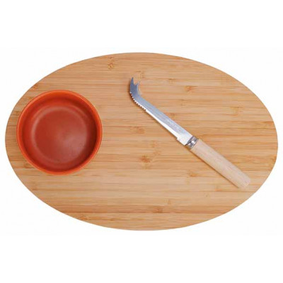 Cosy&Trendy DELA APEROSET 3PCS - SERVING BOARD 35X23CM + BOWL D10,5X5CM + CHEESE KNIFE