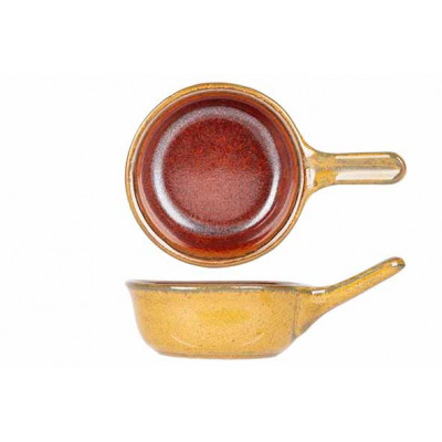 Cosy&Trendy ELEMENTS MUSTARD APERO DISH WITHHANDLE 10,5X6,5XH3,7CM