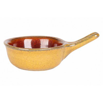 Cosy&Trendy ELEMENTS MUSTARD APERO DISH WITHHANDLE 10,5X6,5XH3,7CM