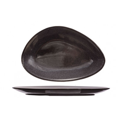 Cosy&Trendy BLACK GRANITE DINNER PLATE 33X22,5CMTRIANGULAR