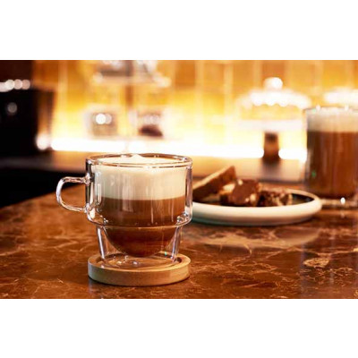 Cosy&Trendy OMAGIO CAFE CLASSICO 180ML W/COASTER S2D8.4XH8.4CM DOUBLE-WALLED - BOROSILICATE