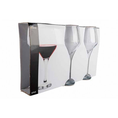 Cosy&Trendy COSY MOMENTS STYLE WINE GLASS SET3 45CL