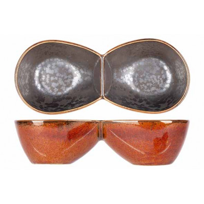 Cosy&Trendy ELEMENTS MAROON DUO APERO DISH14X6,2XH3,5CM