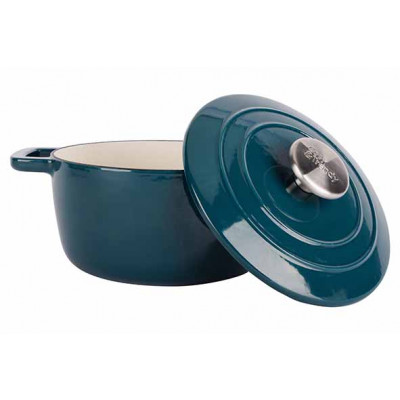 Cosy&Trendy FONTESTIC COOKING POT GREEN HERON D20CMXH10,5CM 2,7L CAST IRON WITH LID