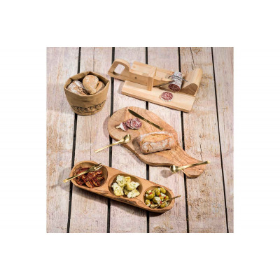 Cosy&Trendy CUTTING BOARD WITH HANDLE  23-27CMX 12-16CM OLIVEWOOD