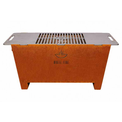 Cosy&Trendy WHITE FIRE URBAN BARBECUE 70X35XH30CMCORTEN STEEL