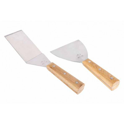 Cosy&Trendy WHITE FIRE TURNER SET 2PCS WITH OAK HANDLE