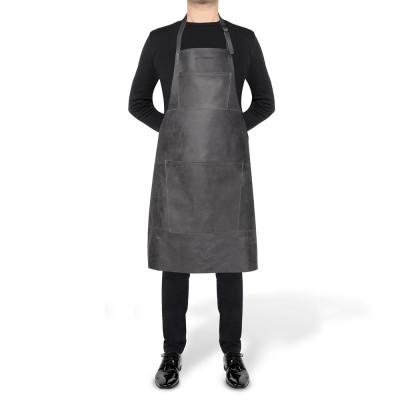 Dutch Deluxes Brushed Apron SPLIT LEATHER Vintage Black