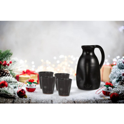 Dutch Deluxes Dented Jug CERAMIC Black Matt