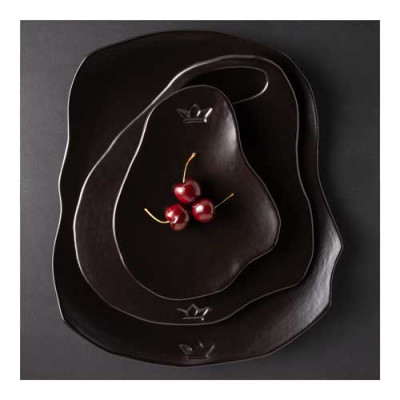 Dutchdeluxes Appetizer Plate And/Or Spoon Rest CERAMIC Black Matt