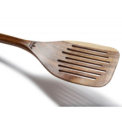 Dutchdeluxes Wooden Utensil Skimmer Spatula XL ACACIA Acacia