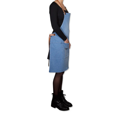 Dutch Deluxes BBQ Style Apron Washed Indigo 68x81x0,5cm