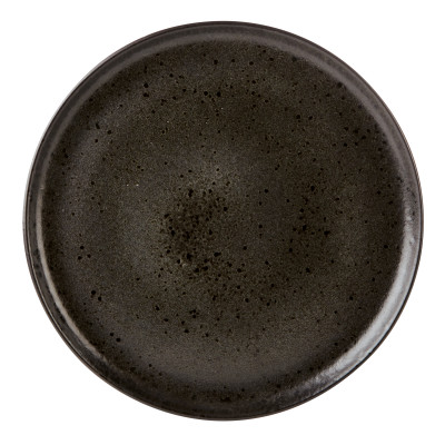 Black Ironestone Flat Plate 22.5cm