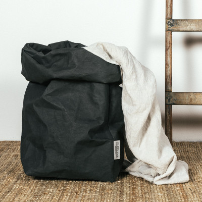 PAPER BAG XXLARGE METALLO GREY/SILVER UASHMAMA