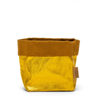 PAPER BAG SMALL METALLO LIMONE UASHMAMA