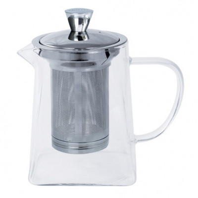 ROOIBOS GLASS SQUARE-SHAPED TEAPOT THEIERE 0,8 L