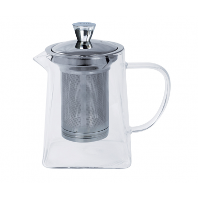 ROOIBOS GLASS SQUARE-SHAPED TEAPOT THEIERE 1,2 L