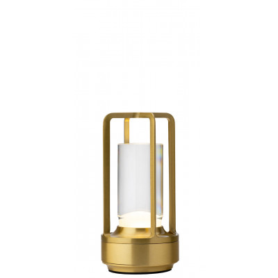 Utopia Cuba LED Cordless Lamp 17.5cm - Brushed Gold